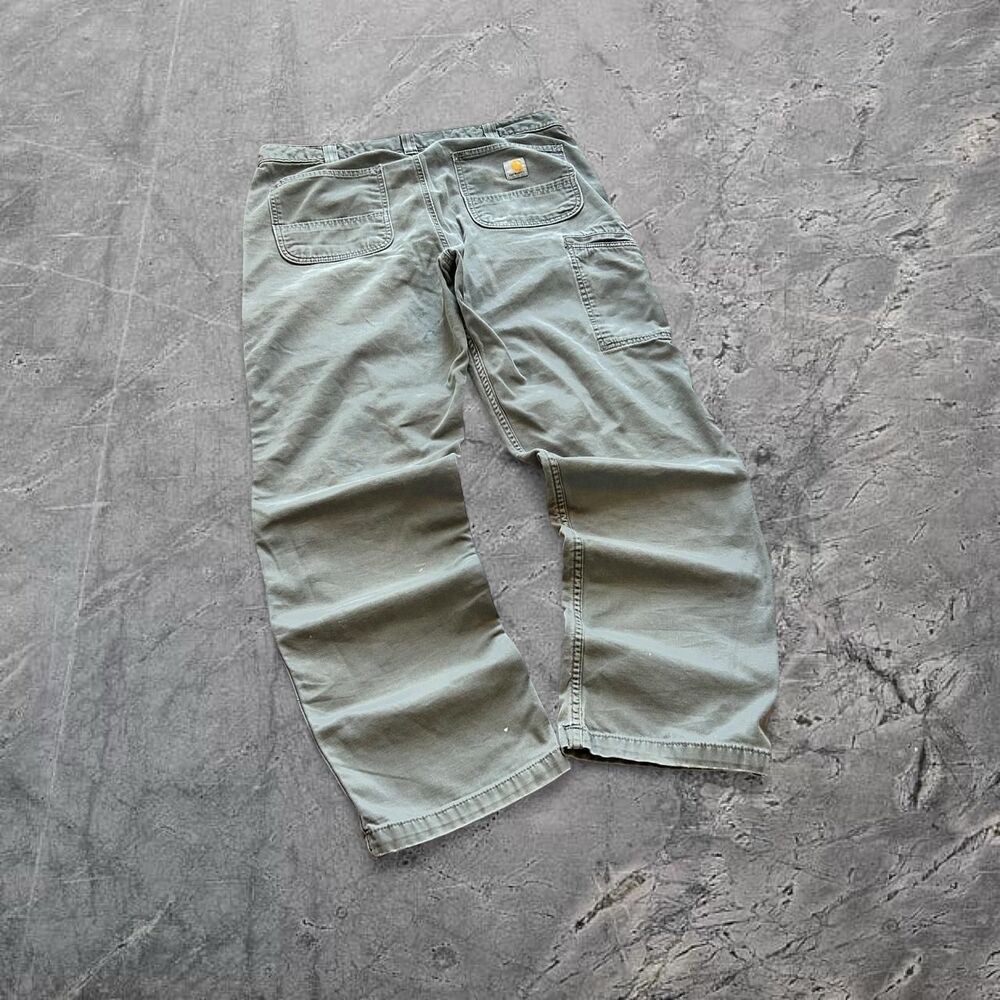 Carhartt relaxed baggy wide leg fit faded carpenter pants